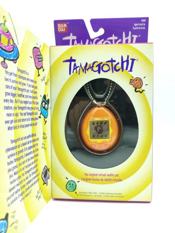 Tamagotchi Original P1/P2 orange w/ yellow Bandai 1997 English Boutique-Tamagotchis 2