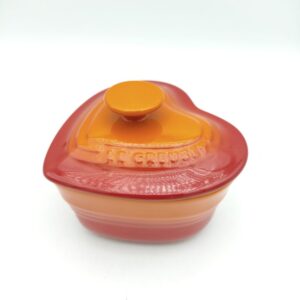 Le Creuset  Heart Cocotte Petite Ramekin D&rsquo;amour Orange with Lid Japan Boutique-Tamagotchis
