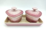Le Creuset Set Heart Cocotte Petite Ramekin D&rsquo;amour Pink with Lid Japan Boutique-Tamagotchis 8