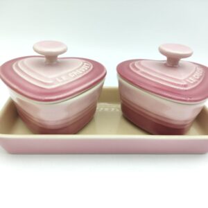 Le Creuset Set Heart Cocotte Petite Ramekin D&rsquo;amour Pink with Lid Japan Boutique-Tamagotchis 3